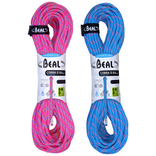 Charger l'image dans la galerie, Cobra II (8.6mm, 2x60m) - unicore, golden dry, bleu/fuchsia, corde à double