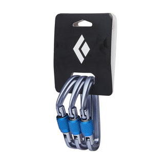 Load image into Gallery viewer, HotForge Screwgate - grey, locking carabiners - 3-pack