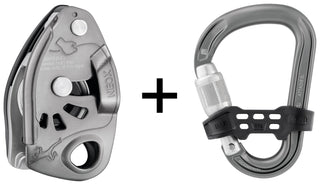Load image into Gallery viewer, Neox Belay Kit - light grey, belay device and safebiner