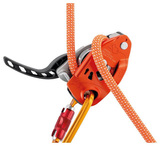 Load image into Gallery viewer, Neox Belay Pack - orange, belay device and safebiner