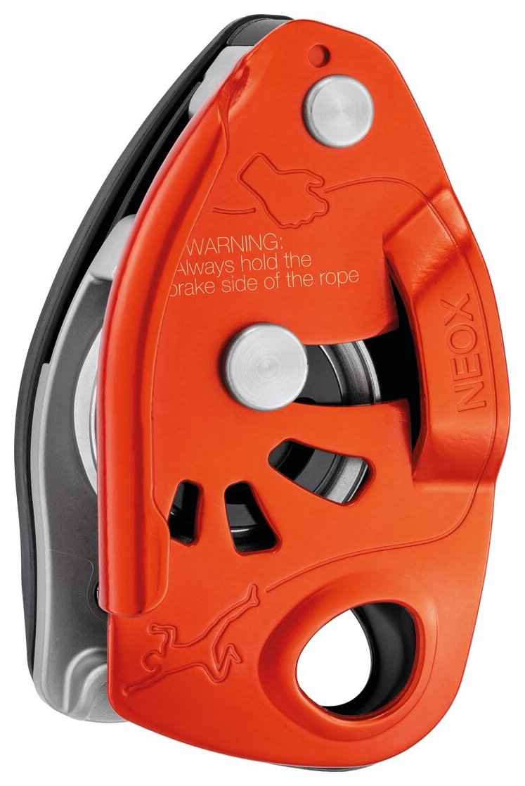 Neox Belay Pack - orange, belay device and safebiner