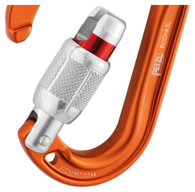 Rocha Screw-Lock - oranje, lichtgewicht schroefkarabiner