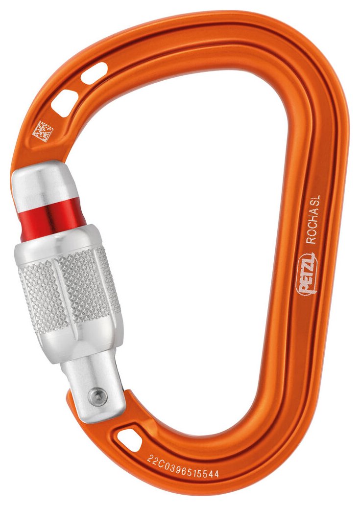Rocha Screw-Lock - oranje, lichtgewicht schroefkarabiner
