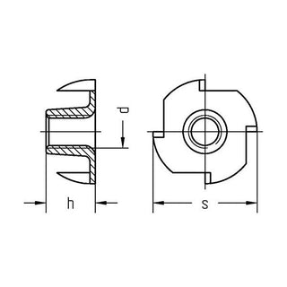 Afbeelding in Gallery-weergave laden, T-Nut, galvanized - 100 pack