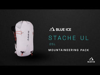 Video laden en afspelen in Gallery-weergave, Stache UL (25L) - pearl blue, alpine expeditie rugzak