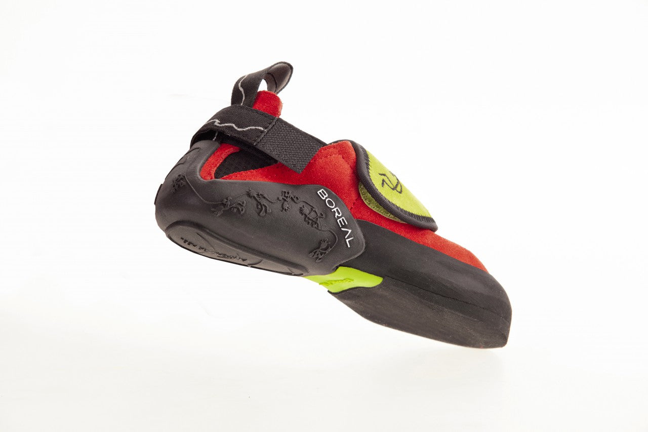 Ninja Junior - rouge/vert, chaussons d'escalade enfant