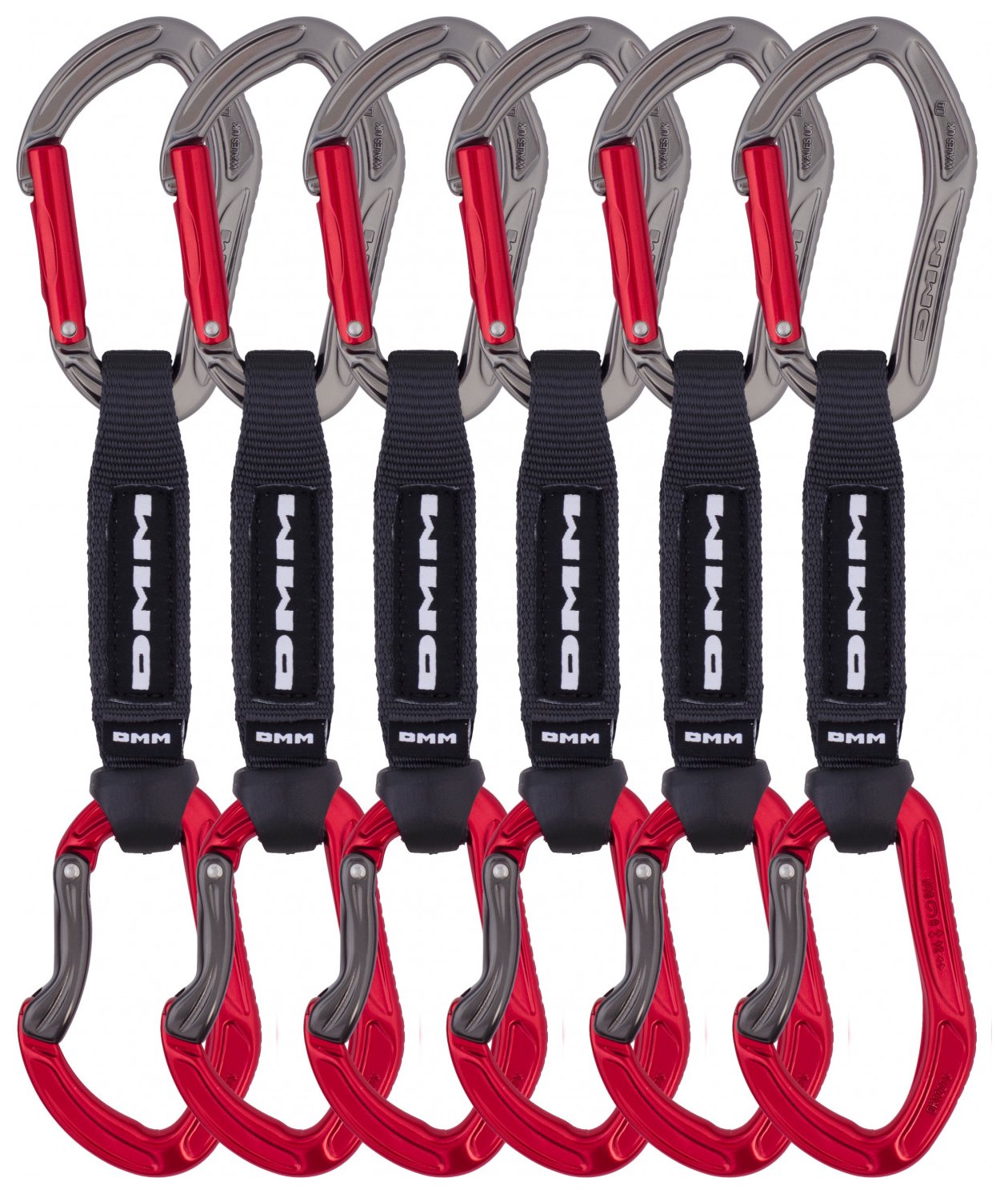 Alpha Sport Quickdraw (12cm) - red, quickdraws - 6 pack