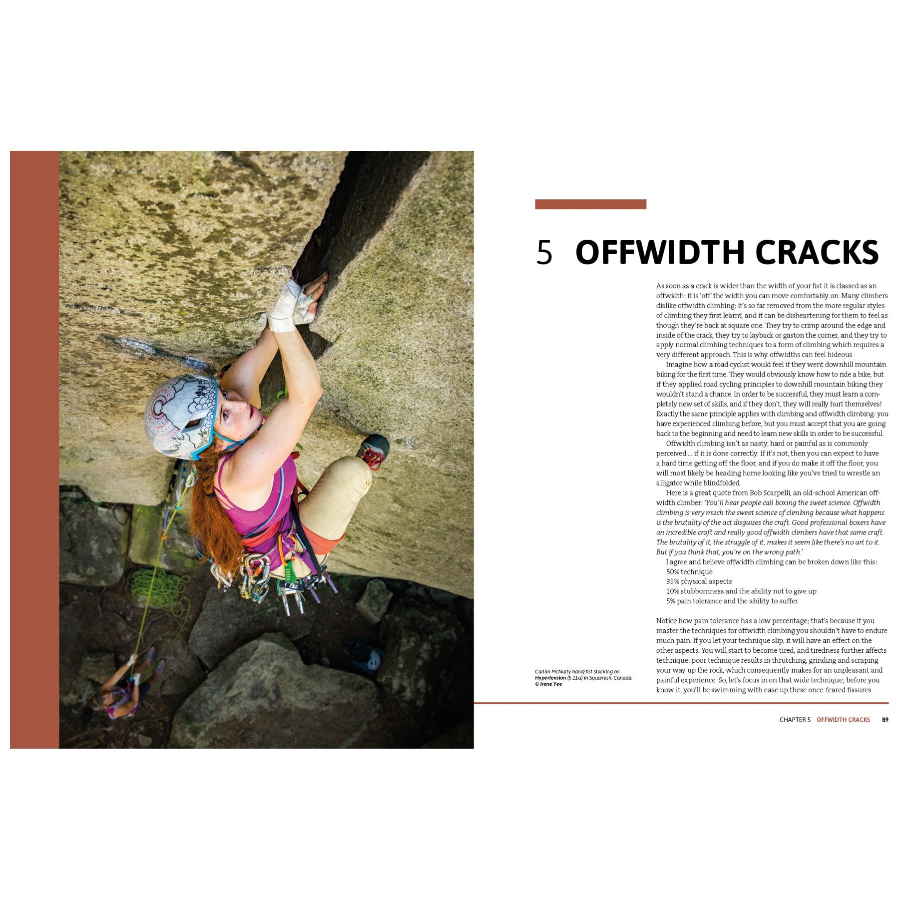 Crack climbing, training guide