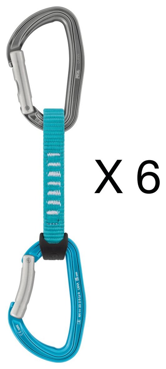 Djinn Axess (11cm) - turquoise, quickdraw set - 6-pack