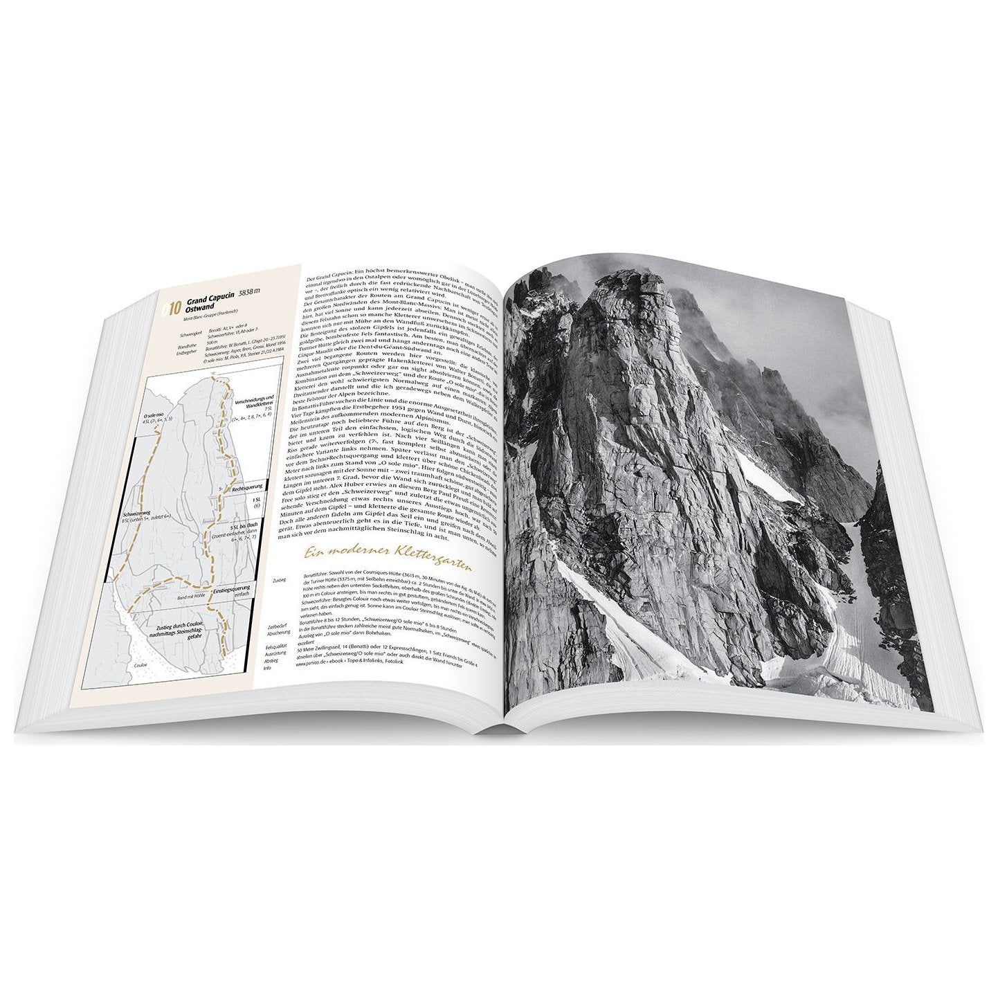Im Extremen Fels (German), 100 legendary climbing routes in the Alps, guidebook