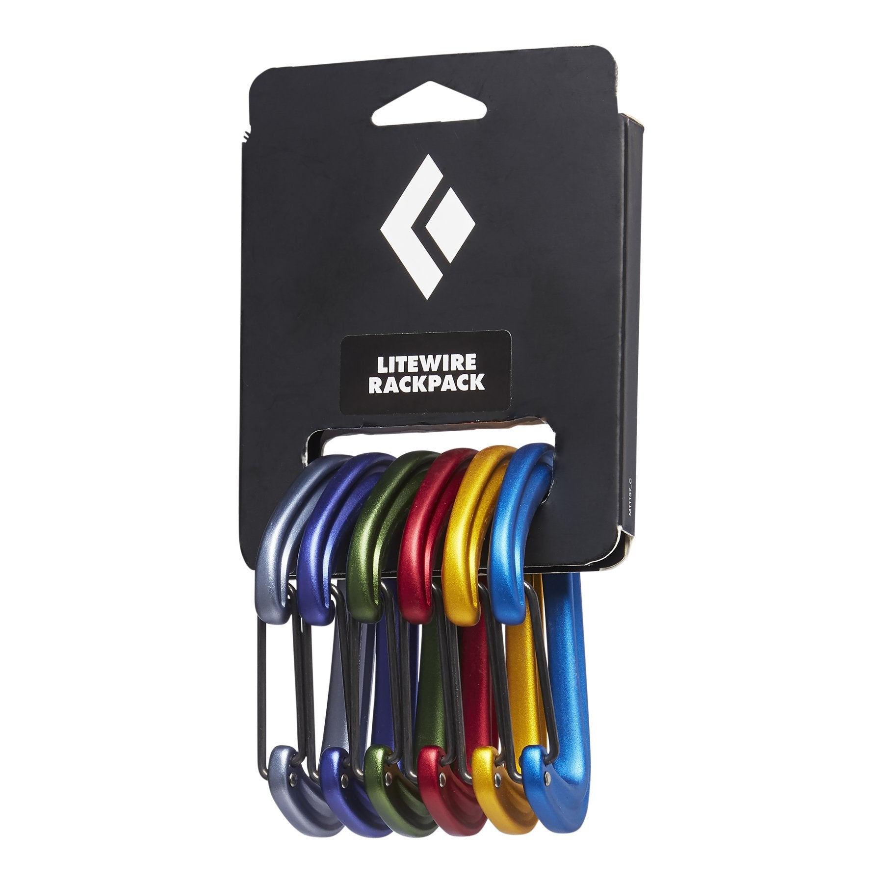 LiteWire Rackpack, non-locking colored carabiners