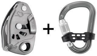 Load image into Gallery viewer, Neox Belay Kit - light grey, belay device and safebiner
