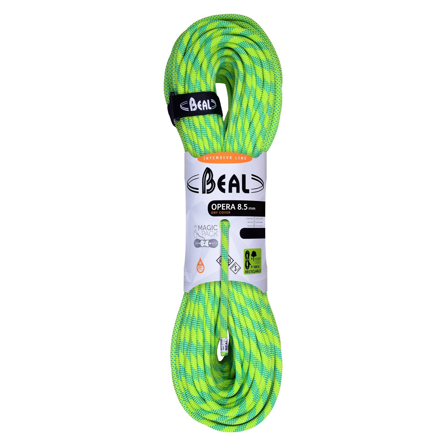 Opera (8.5mm, 100m) - unicore, drycover, safecontrol, groen, klimtouw