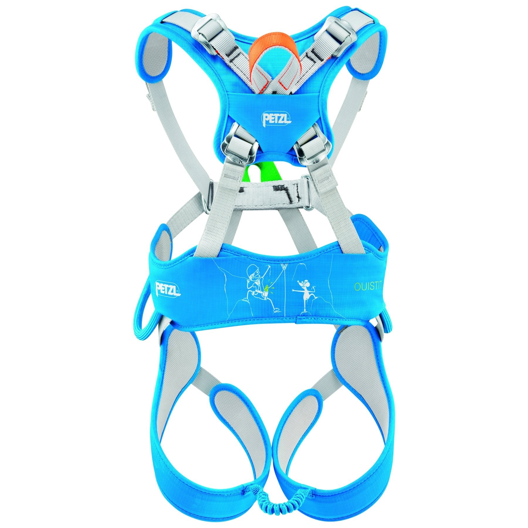 Ouistiti - blue, kid's full body climbing harness