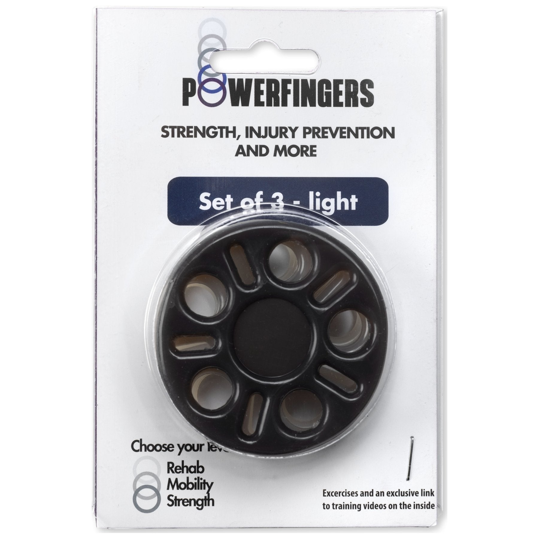 PowerFingers - Light, set van 3 vingertrainers