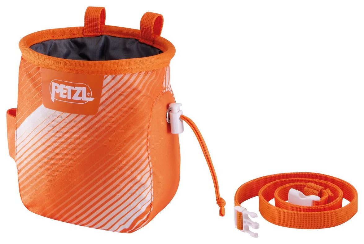 Saka - orange/white, ergonomic chalk bag