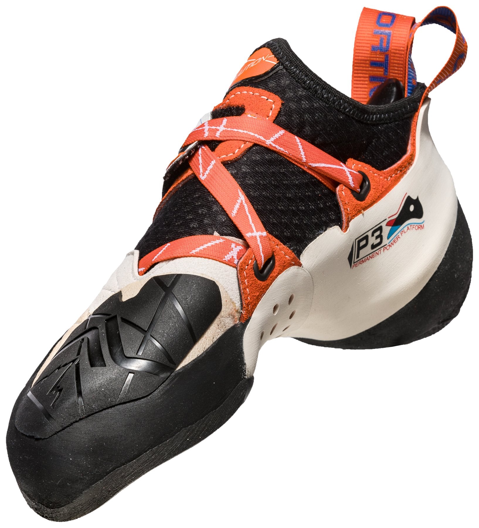 Solution Woman - white/lily orange, women's climbing shoes