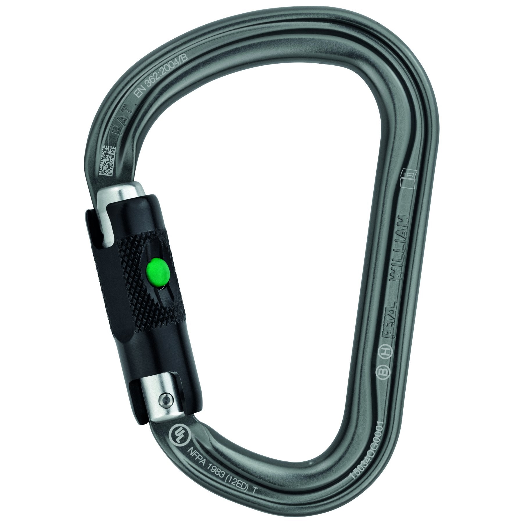 William Ball-lock - gris, mousqueton à verrouillage automatique