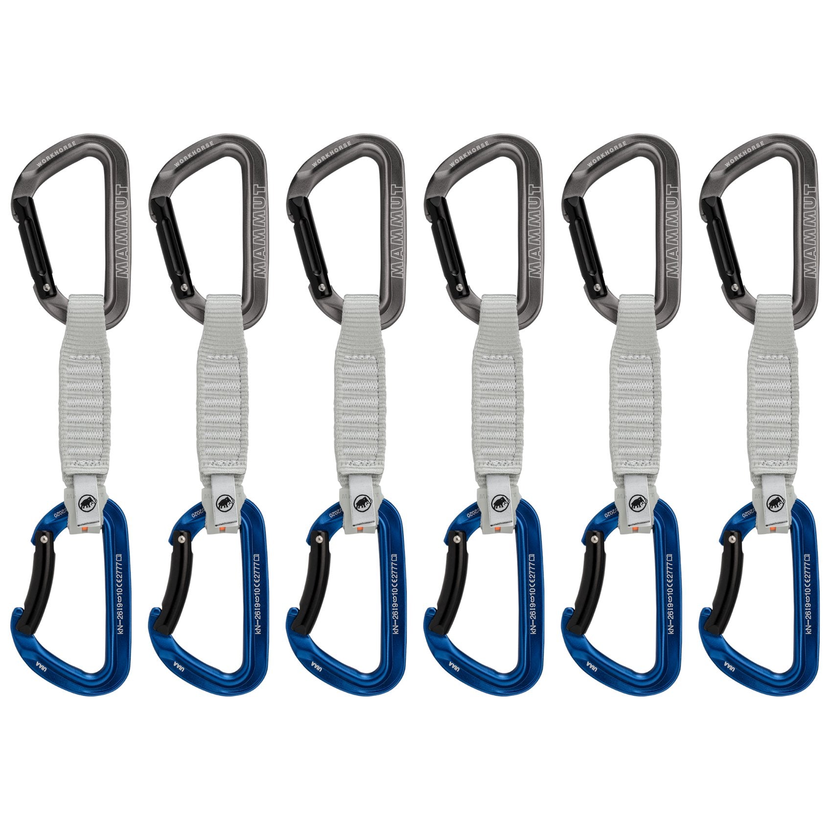 Workhorse keylock (12cm) - blauw, klimsetje - 6-pack