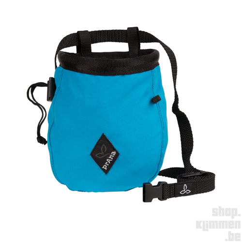 Chalk bag with belt - blue, climbing chalk bag
