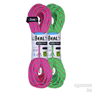 Load image into Gallery viewer, Cobra (8.6mm, 2x60m) - unicore golden dry, green/fuchsia, half ropes
